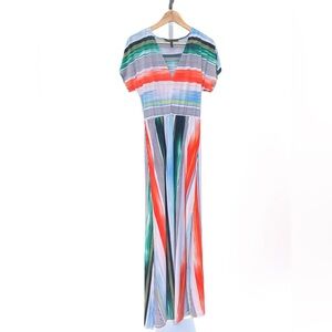 BCBG Maxazria - Maxi Multicolor Striped Dress